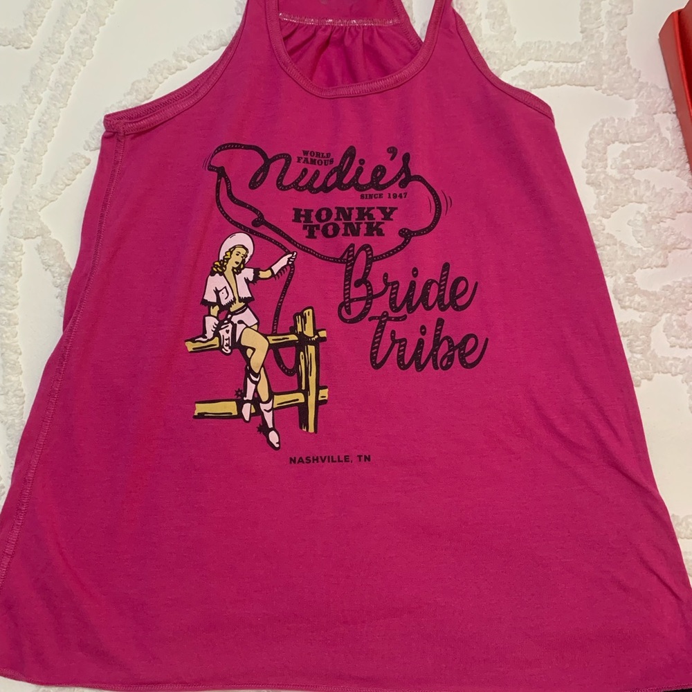 Nashville Hot Pink Racerback Tank Top Nudie’s Honky Tonk